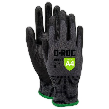 MAGID DROC GPD584 18Gauge Hyperon Blend Polyurethane Palm Coated Work Glove  Cut Level 4 GPD584-7